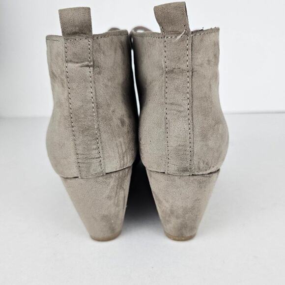 New Directions Women's Wedge Heel Lace Up Ankle Booties Taupe/Gray Size 6 - Picture 7 of 12